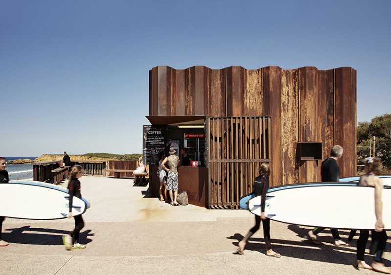 Small Project Architecture (VIC) - Third Wave Kiosk by Tony Hobba Architects. Image by Rory Gardiner