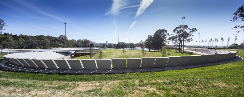 Canberra Medallion – Bowen Place Crossing by Lahznimmo Architects. Photo by Brett Boardman.